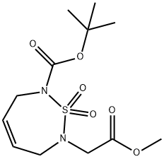 1,2,7-THIADIAZEPINE-2(3H)-ACETIC ACID, 7-[(1,1-DIMETHYLETHOXY)CARBONYL]-6,7-DIHYDRO-, METHYL ESTER, 1,1-DIOXIDE|