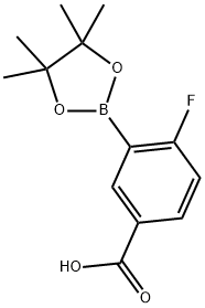 4-メチル-3-(4,4,5,5-テトラメチル-1,3,2-ジオキサボロラン-2-イル)安息香酸 化学構造式