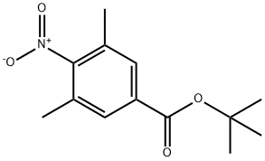 tert-butyl 3.5-dimethyl-4-nirtobenzoate Struktur
