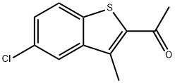 2-アセチル-5-クロロ-3-メチルベンゾ[b]チオフェン 化学構造式