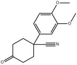 4-CYANO-4-(3,4-DIMETHOXYPHENYL)CYCLOHEXANONE Struktur
