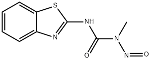 1-(ベンゾチアゾール-2-イル)-3-メチル-3-ニトロソ尿素 化学構造式