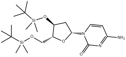 2',3'-ジ-O-(TERT-ブチルジメチルシリル)-2'-デオキシシチジン 化学構造式