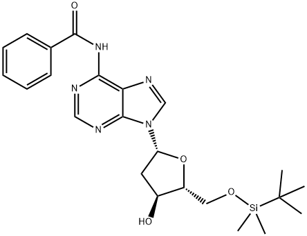 N6-BENZOYL-5'-O-TERT-BUTYLDIMETHYLSILYL-2'-DEOXYADENOSINE Struktur