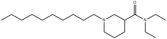 1-decyl-3-(N,N-diethylcarbamoyl)piperidine 化学構造式