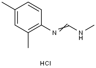 N-(2,4-二甲苯基)-N'-甲基甲脒盐酸盐 结构式