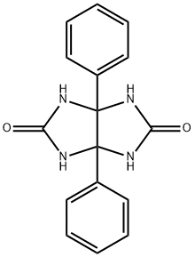 3a,6a-ジフェニル-3a,4,6,6a-テトラヒドロイミダゾ[4,5-d]イミダゾール-2,5(1H,3H)-ジオン 化学構造式