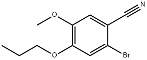 2-bromo-5-methoxy-4-propoxybenzonitrile Struktur