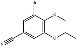 3-BROMO-5-ETHOXY-4-METHOXY-BENZONITRILE 化学構造式