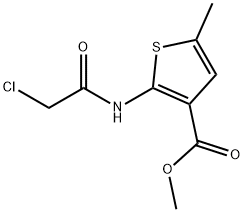 2-[(クロロアセチル)アミノ]-5-メチルチオフェン-3-カルボン酸メチル 化学構造式