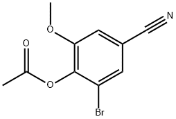 2-BROMO-4-CYANO-6-METHOXYPHENYL ACETATE Structure