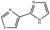 2-(4-チアゾリル)-1H-イミダゾール 化学構造式