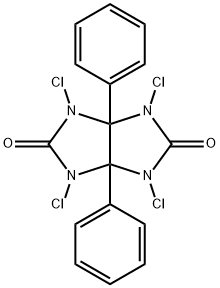 1,3,4,6-四氯-3A,6A-二苯基八氢咪唑并[4,5-D]咪唑-2,5-二酮,51592-06-4,结构式