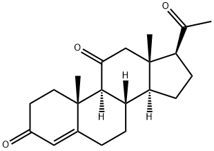 4-孕烯-3,11,20-三酮,516-15-4,结构式