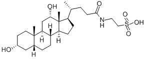 2-[4-[(3R,5R,8R,9S,10S,12S,13R,14S,17R)-3,12-dihydroxy-10,13-dimethyl-2,3,4,5,6,7,8,9,11,12,14,15,16,17-tetradecahydro-1H-cyclopenta[a]phenanthren-17-yl]pentanoylamino]ethanesulfonic acid Structure