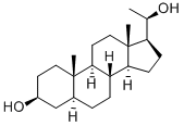 5α-プレグナン-3β,20α-ジオール 化学構造式