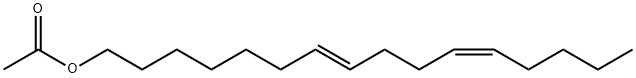 (7E,11Z)-7,11-ヘキサデカジエン-1-オールアセタート 化学構造式