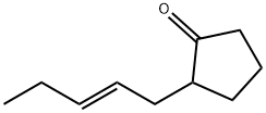 (E)-2-(pent-2-enyl)cyclopentan-1-one 结构式