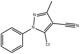 5-CHLORO-3-METHYL-1-PHENYL-1H-PYRAZOLE-4-CARBONITRILE Struktur