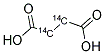 SUCCINIC ACID, [2,3-14C] 化学構造式