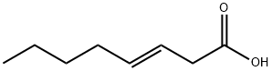 (E)-3-オクテン酸 化学構造式