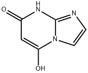 5,7-ジヒドロキシイミダゾ[1,2-A]ピリミジン 化学構造式