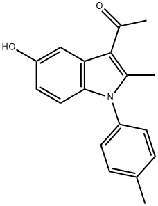 1-[5-hydroxy-2-methyl-1-(4-methylphenyl)-1H-indol-3-yl]ethanone Struktur