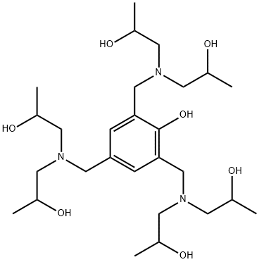 2,4,6-トリス[[ビス(2-ヒドロキシプロピル)アミノ]メチル]フェノール 化学構造式