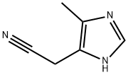 2-(5-甲基-1H-咪唑基-4-基)乙烷腈,51667-66-4,结构式