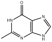 2-甲基-7H-嘌呤-6-醇,5167-18-0,结构式