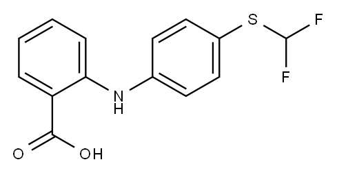 2-((4-((difluoromethyl)thio)phenyl)amino)-benzoicaci Struktur
