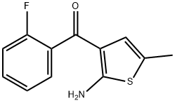 2-Amino-3-fluorobenzoyl-5-methylthiophene 结构式