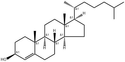 コレスタ-4-エン-3β-オール 化学構造式