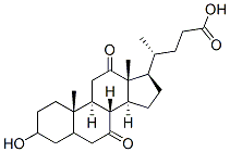 3-hydroxy-7,12-diketocholanoic acid Struktur