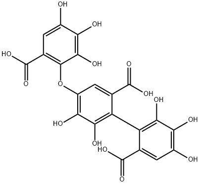4-(6-Carboxy-2,3,4-trihydroxyphenoxy)-4',5,5',6,6'-pentahydroxy-1,1'-biphenyl-2,2'-dicarboxylic acid,517-54-4,结构式