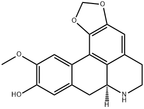 (7aS)-6,7,7a,8-テトラヒドロ-11-メトキシ-5H-ベンゾ[g]-1,3-ベンゾジオキソロ[6,5,4-de]キノリン-10-オール 化学構造式