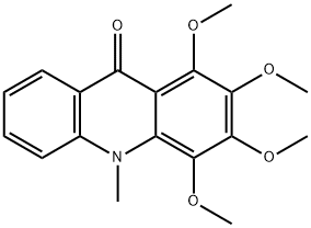 1,2,3,4-tetramethoxy-10-methylacridin-9(10H)-one 结构式