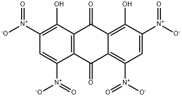 1,8-ジヒドロキシ-2,4,5,7-テトラニトロアントラキノン 化学構造式