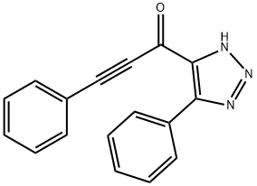 3-フェニル-1-(5-フェニル-1H-1,2,3-トリアゾール-4-イル)-2-プロピン-1-オン 化学構造式