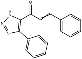 3-Phenyl-1-(5-phenyl-1H-1,2,3-triazol-4-yl)-2-propen-1-one 结构式