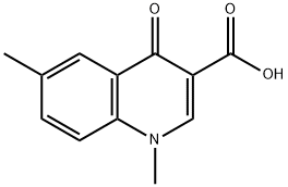 1,6-ジメチル-4-オキソ-1,4-ジヒドロキノリン-3-カルボン酸 化学構造式
