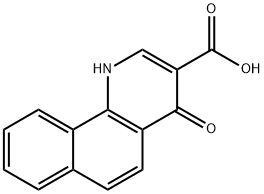 4-オキソ-1,4-ジヒドロベンゾ[H]キノリン-3-カルボン酸 化学構造式
