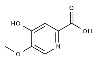 4-hydroxy-5-methoxy-2-pyridinecarboxylic acid Struktur