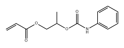プロペン酸2-[[(フェニルアミノ)カルボニル]オキシ]プロピル 化学構造式