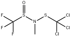 Trifluoro-N-methyl-N-[(trichloromethyl)thio]methanesulfinamide 结构式