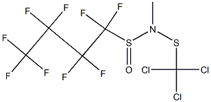 1,1,2,2,3,3,4,4,4-Nonafluoro-N-methyl-N-[(trichloromethyl)thio]-1-butanesulfinamide Struktur