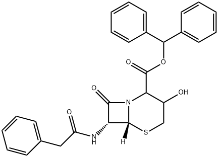 BENZHYDRYL 3-HYDROXY-7-(PHENYLACETAMIDO)CEPHAM-4-CARBOXYLATE Structure