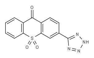 3-(1H-テトラゾール-5-イル)-9-オキソ-9H-チオキサンテン10,10-ジオキシド 化学構造式