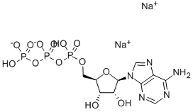 アデノシン5'-三りん酸二水素α,γ-二ナトリウム 化学構造式