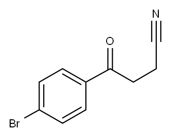 3-(4-ブロモフェニル)-4-オキソブタノニトリル 臭化物 化学構造式